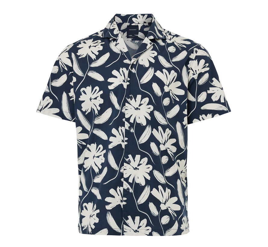 Korte Mouw Overhemd Gugliemo Navy (TRSHKA467 - 803)