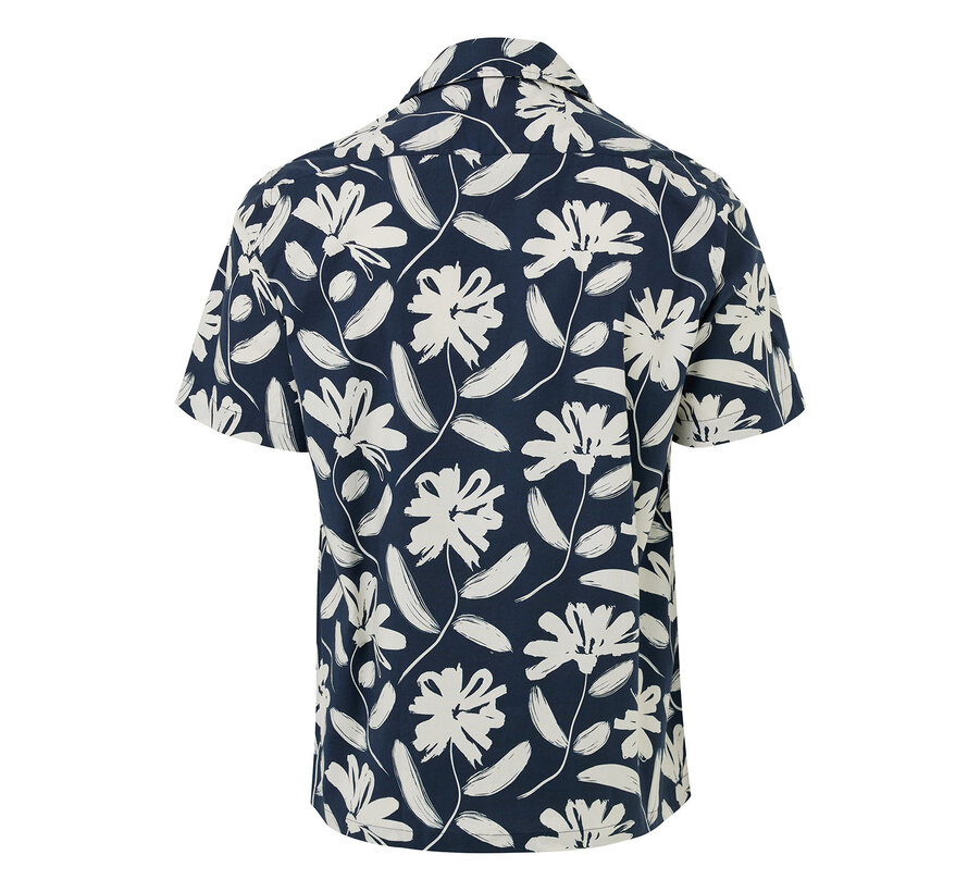 Korte Mouw Overhemd Gugliemo Navy (TRSHKA467 - 803)