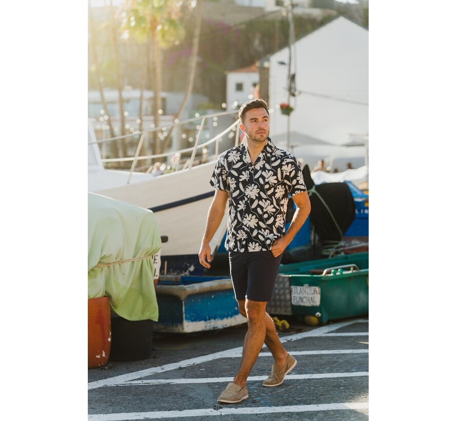 Korte Mouw Overhemd Gugliemo Navy (TRSHKA467 - 803)