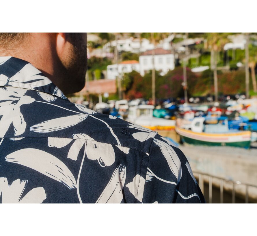 Korte Mouw Overhemd Gugliemo Navy (TRSHKA467 - 803)