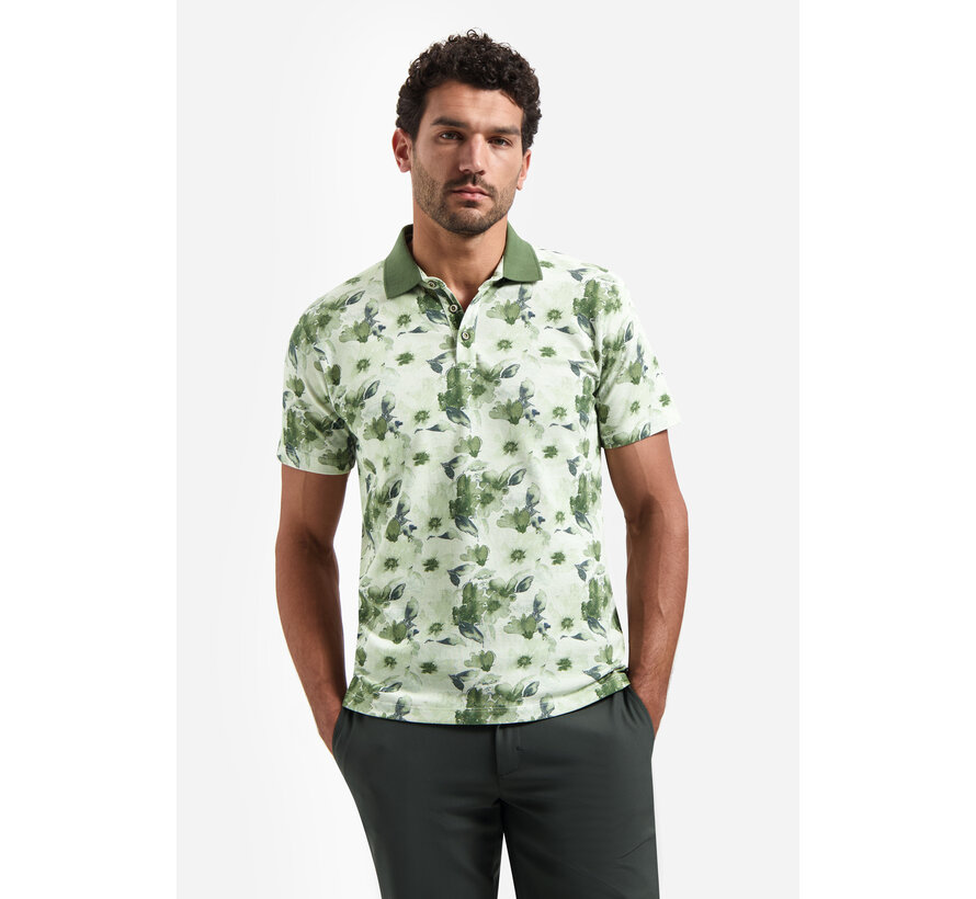 Polo Short Sleeve Printed Green (31380314 - 050)