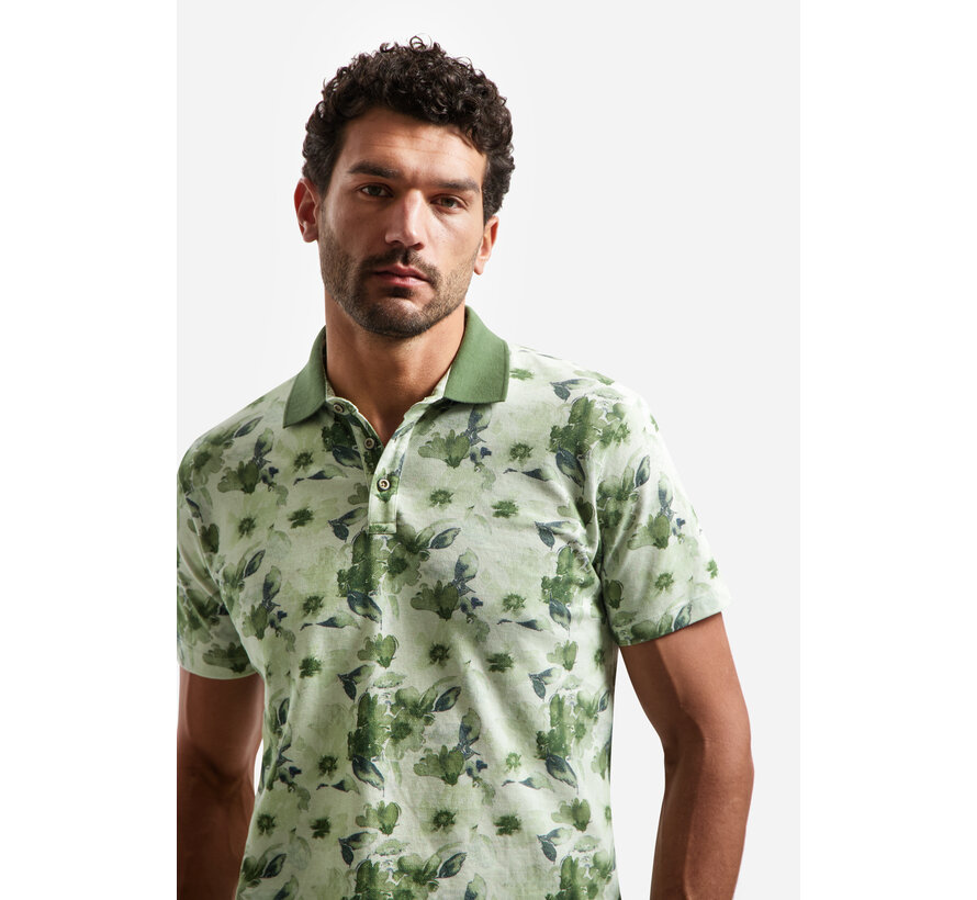 Polo Short Sleeve Printed Green (31380314 - 050)