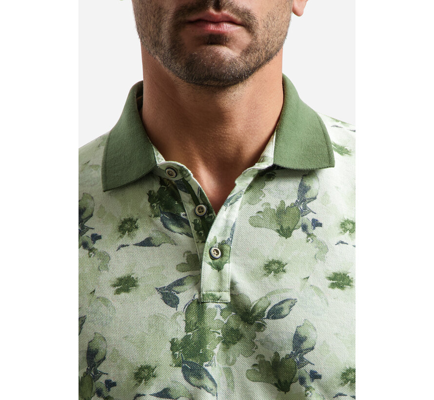 Polo Short Sleeve Printed Green (31380314 - 050)