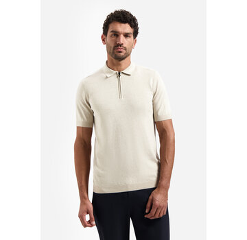 No Excess Pullover Short Sleeve Polo Zip Melange Desert (31220291SN - 045)