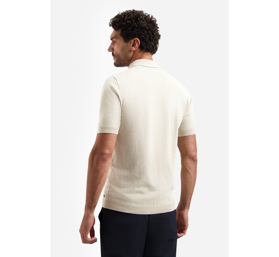 No Excess Pullover Short Sleeve Polo Zip Melange Desert (31220291SN - 045)