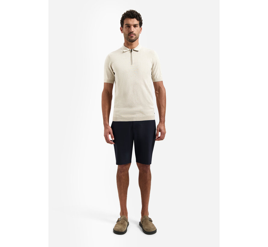 No Excess Pullover Short Sleeve Polo Zip Melange Desert (31220291SN - 045)