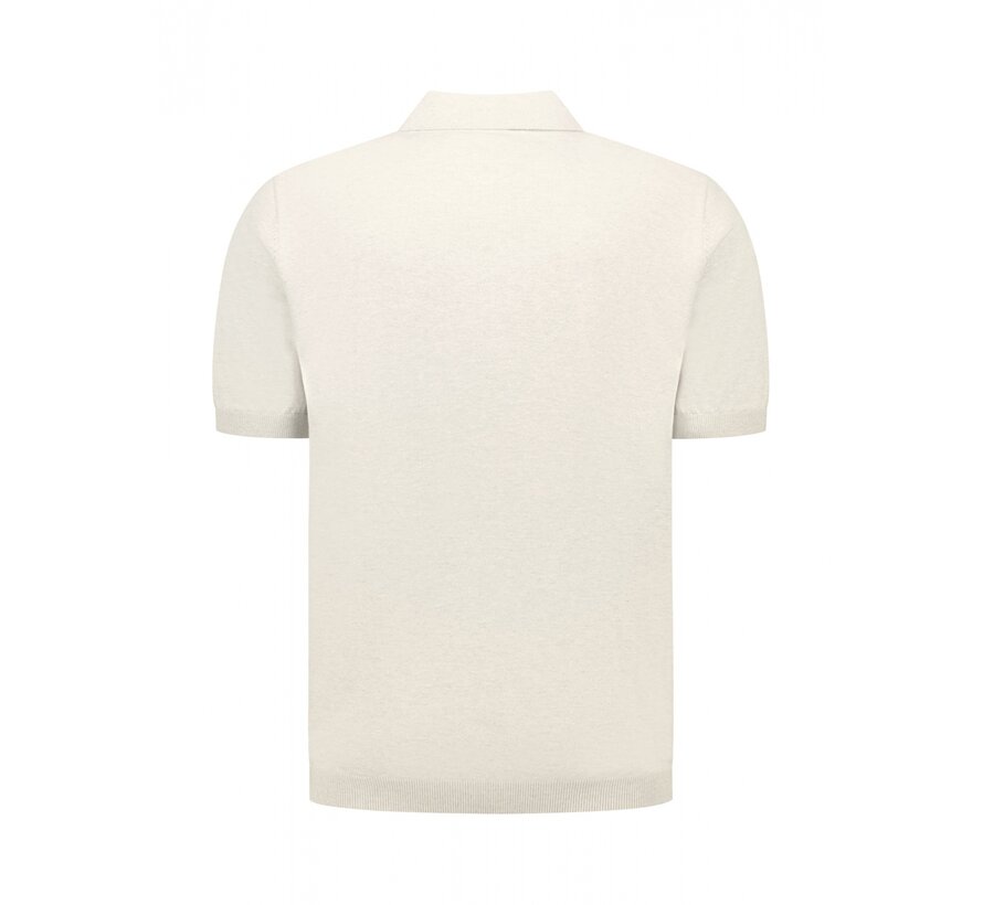 No Excess Pullover Short Sleeve Polo Zip Melange Desert (31220291SN - 045)