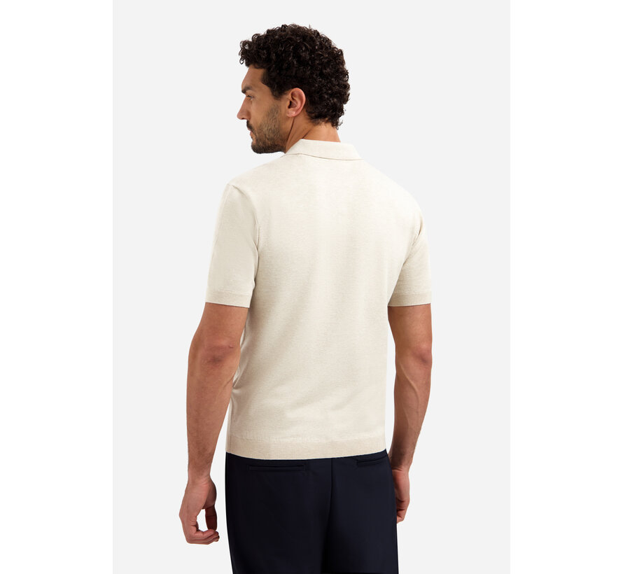 Pullover Short Sleeve V-Polo Melange Desert (31220292SN - 045)
