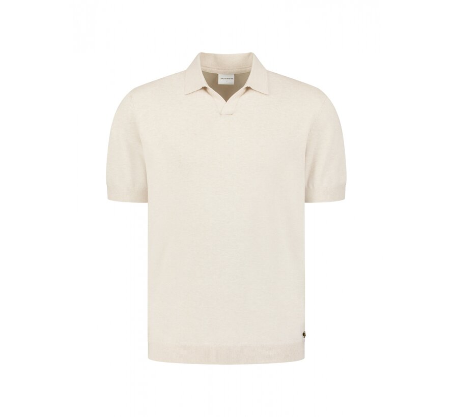 Pullover Short Sleeve V-Polo Melange Desert (31220292SN - 045)