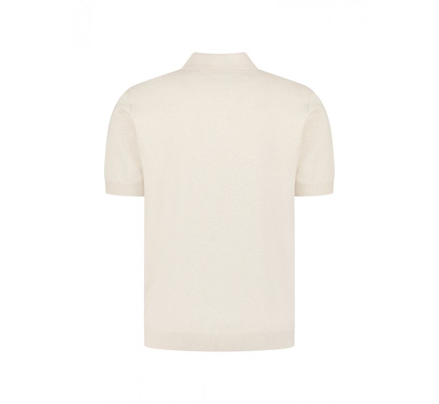 Pullover Short Sleeve V-Polo Melange Desert (31220292SN - 045)