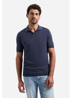 No Excess Pullover Short Sleeve V-Polo Melange Night (31220292SN - 078)