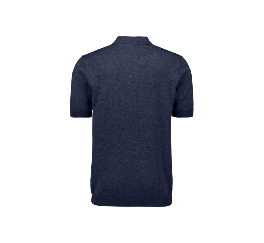 Pullover Short Sleeve V-Polo Melange Night (31220292SN - 078)