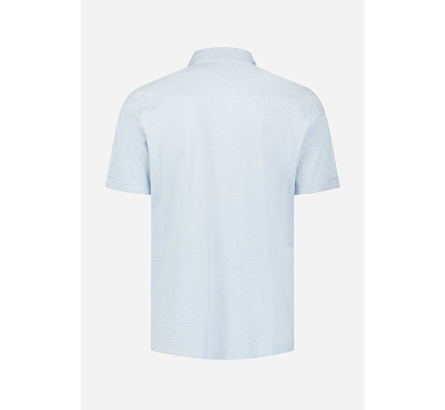 Shirt Short Sleeve Melange Jersey Blue (31420281SN - 030)