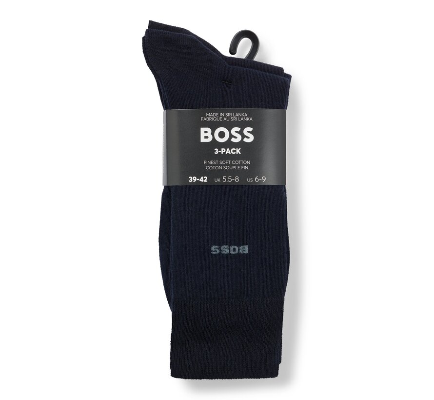 Black Sokken 3Pack Dark Blue (50469839 - 401)