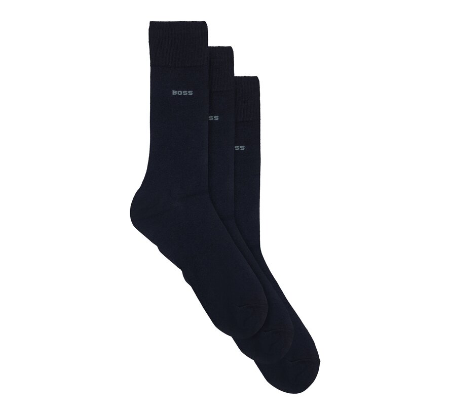Black Sokken 3Pack Dark Blue (50469839 - 401)