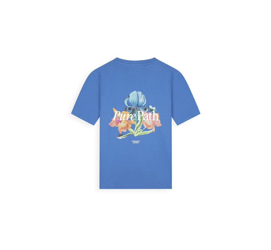 Pure Path T-Shirt Trio Of Flowers Faded Cobalt (26010116 - 12)