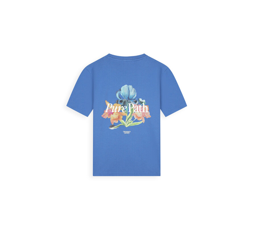 T-Shirt Trio Of Flowers Faded Cobalt (26010116 - 12)