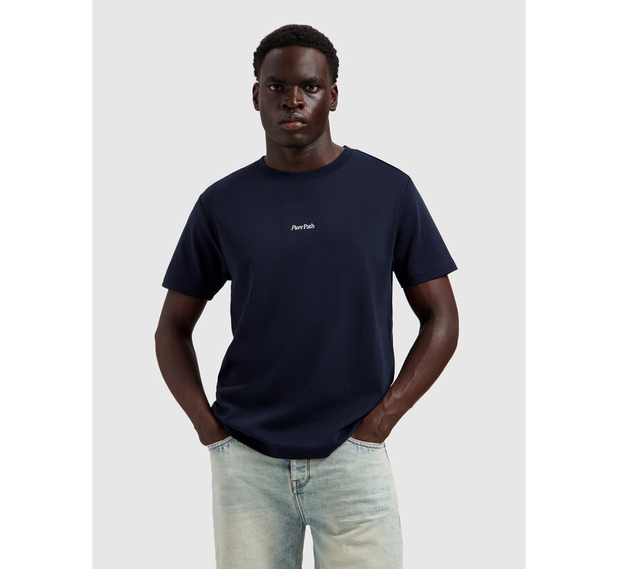 Pure Path T-Shirt Trio Of Flowers Dark Navy (26010116 - 57)