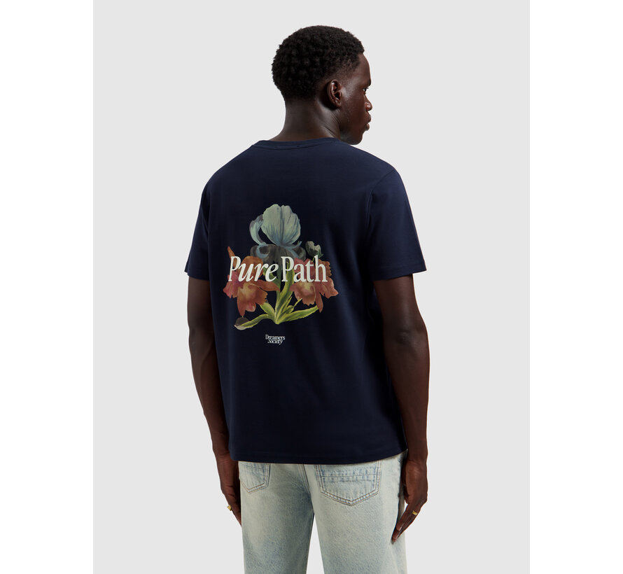 Pure Path T-Shirt Trio Of Flowers Dark Navy (26010116 - 57)