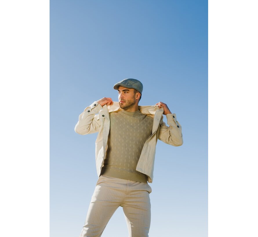 Flatcap Gianluca With Herringbone Green (TRHTKA164 - 900)