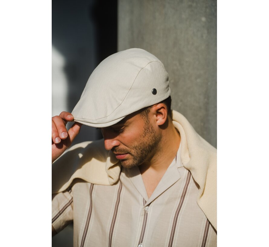 Flatcap Galgano With Herringbone Off-White (TRHTKA166 - 105)