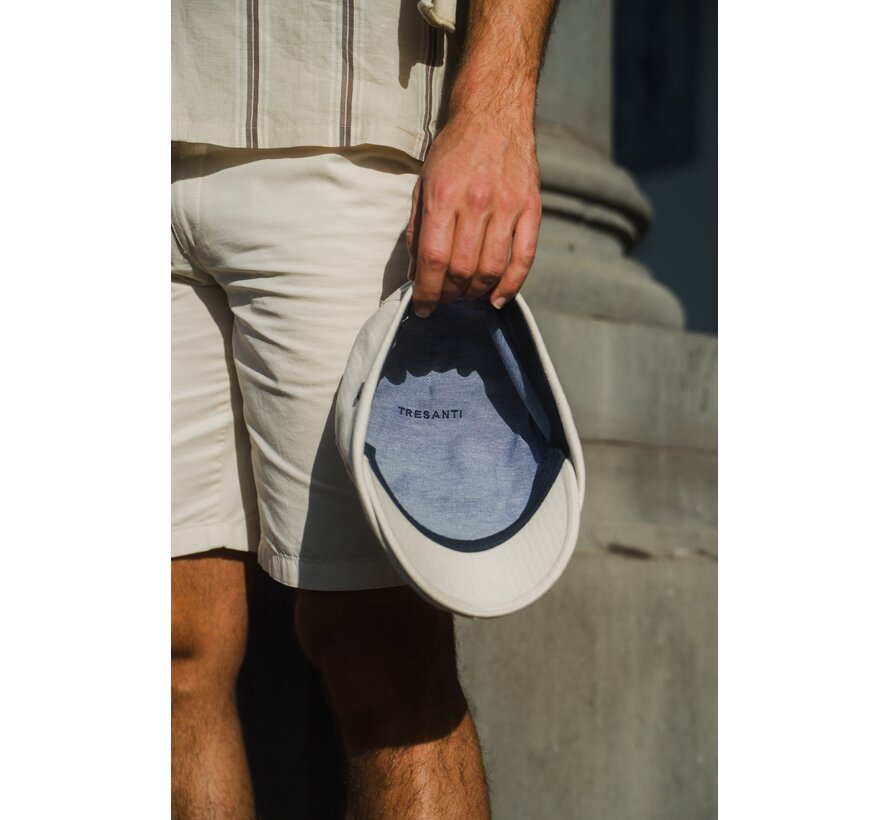 Flatcap Galgano With Herringbone Off-White (TRHTKA166 - 105)