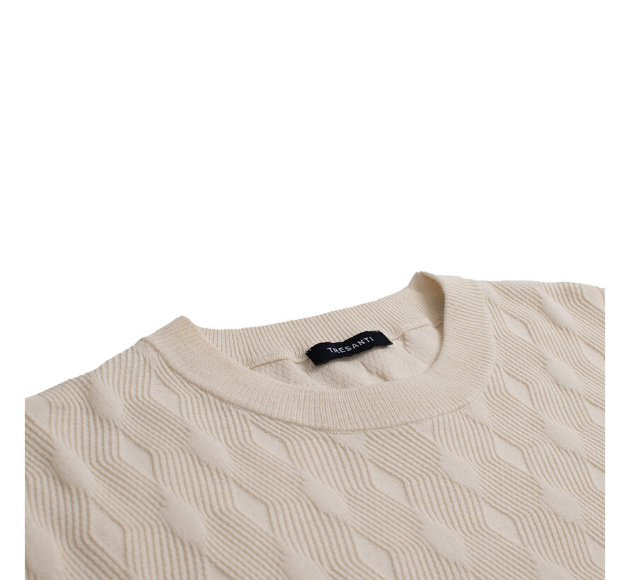 Knitted T-Shirt Gianaldo Off-White  (TRKWKA134 - 105)