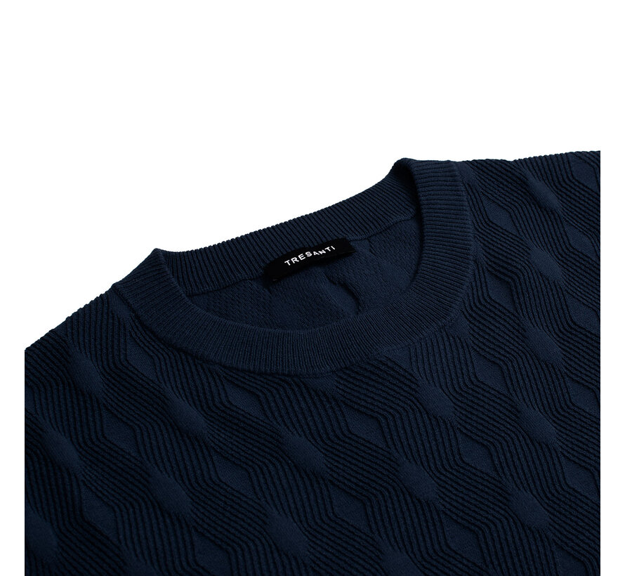 Knitted T-Shirt Gianaldo Navy (TRKWKA134 - 803)