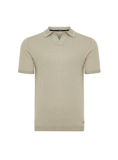 Tresanti Knitted V-Neck Polo Ginoberto Beige (TRKWKA138 - 101)