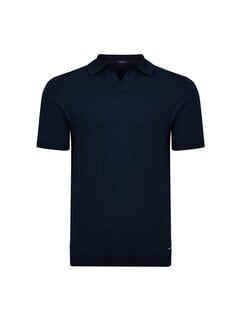 Tresanti Tresanti Knitted V-Neck Polo Ginoberto Navy (TRKWKA138 - 803)