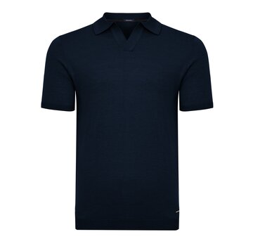 Tresanti Knitted V-Neck Polo Ginoberto Navy (TRKWKA138 - 803)