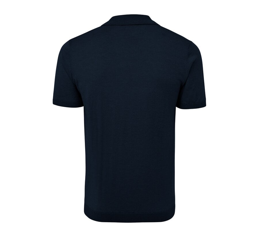 Tresanti Knitted V-Neck Polo Ginoberto Navy (TRKWKA138 - 803)