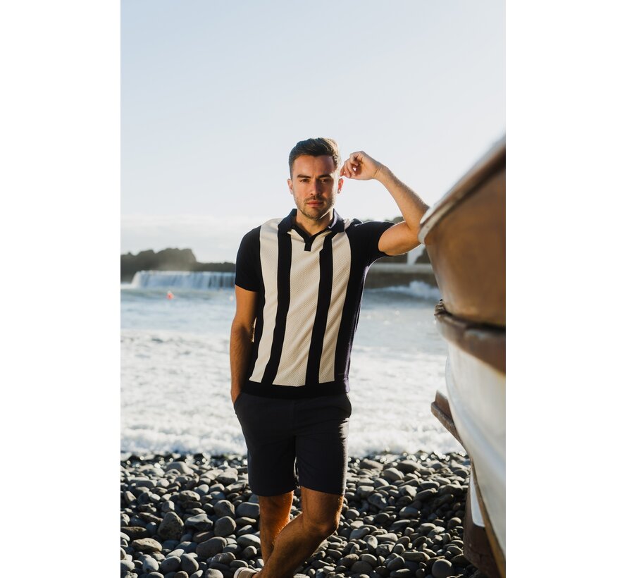 Knitted Polo Gentile Detailed Navy ( TRKWKA139 - 803)