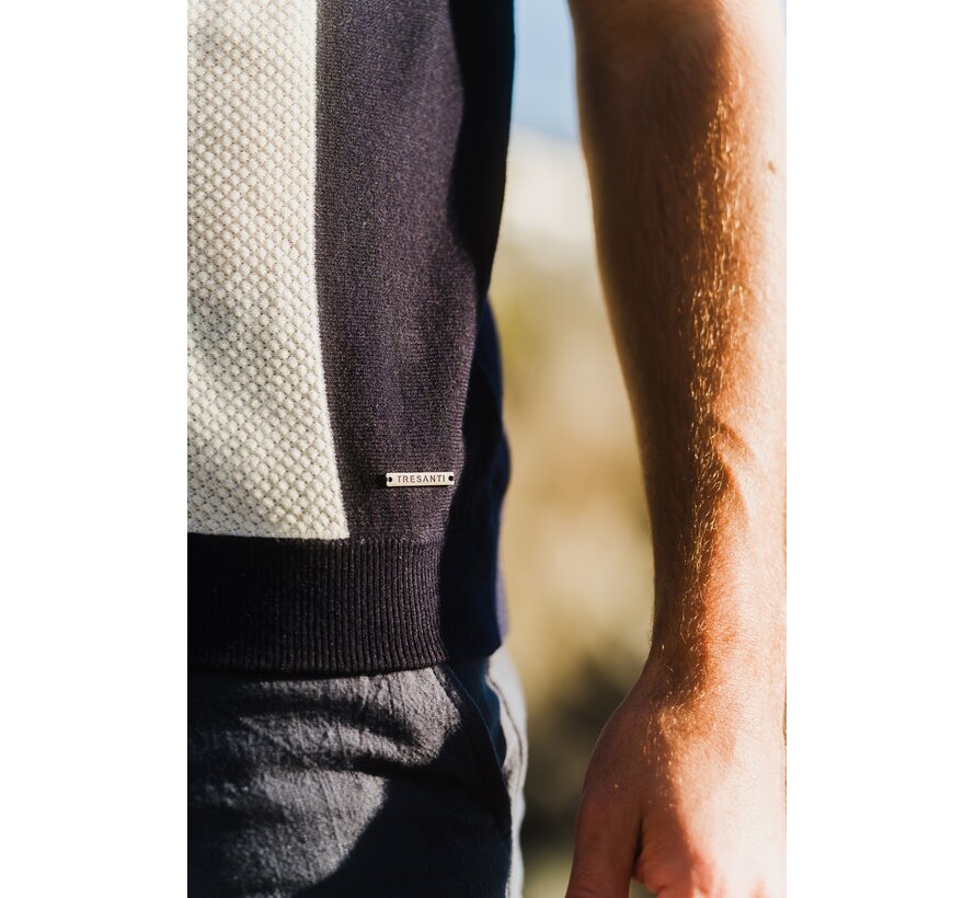 Knitted Polo Gentile Detailed Navy ( TRKWKA139 - 803)