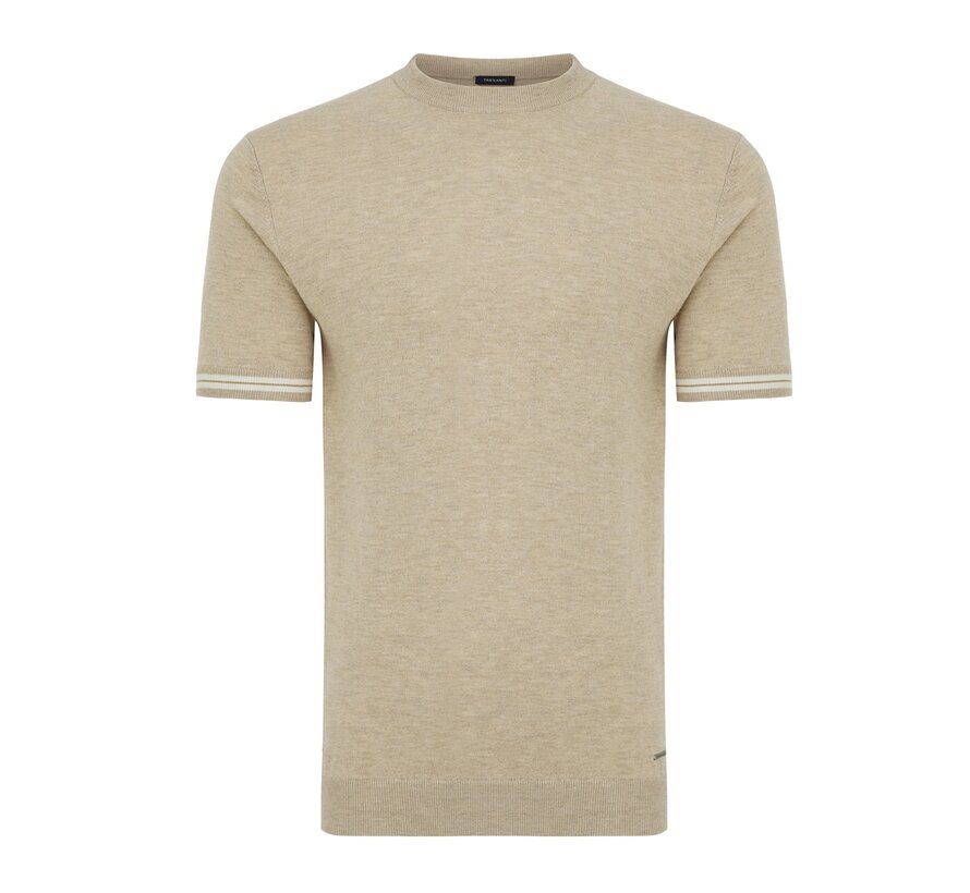 Knitted T-shirt Gabriele Beige (TRKWKA140 - 101)