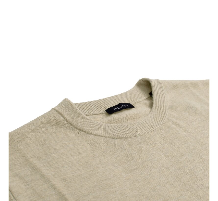 Knitted T-shirt Gabriele Beige (TRKWKA140 - 101)