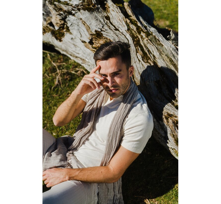 Sjaal Galdino Striped Light Brown (TRSCKA243 - 401)