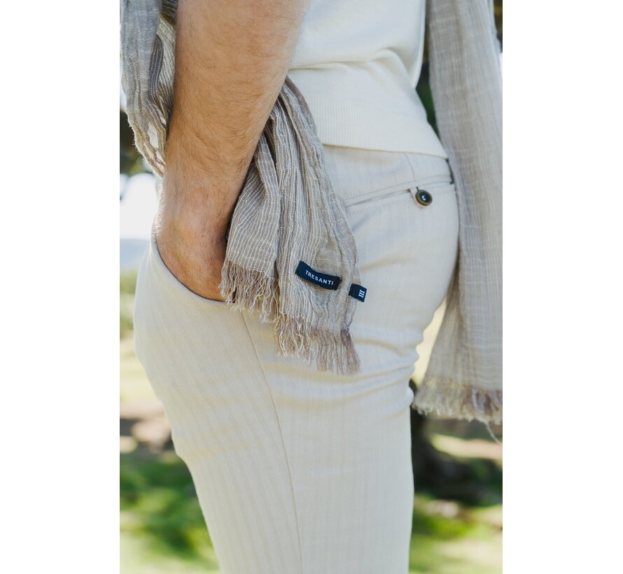 Sjaal Galdino Striped Light Brown (TRSCKA243 - 401)