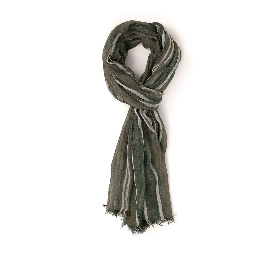 Sjaal Germano Irregular Stripe Green (TRSCKA244 - 900)