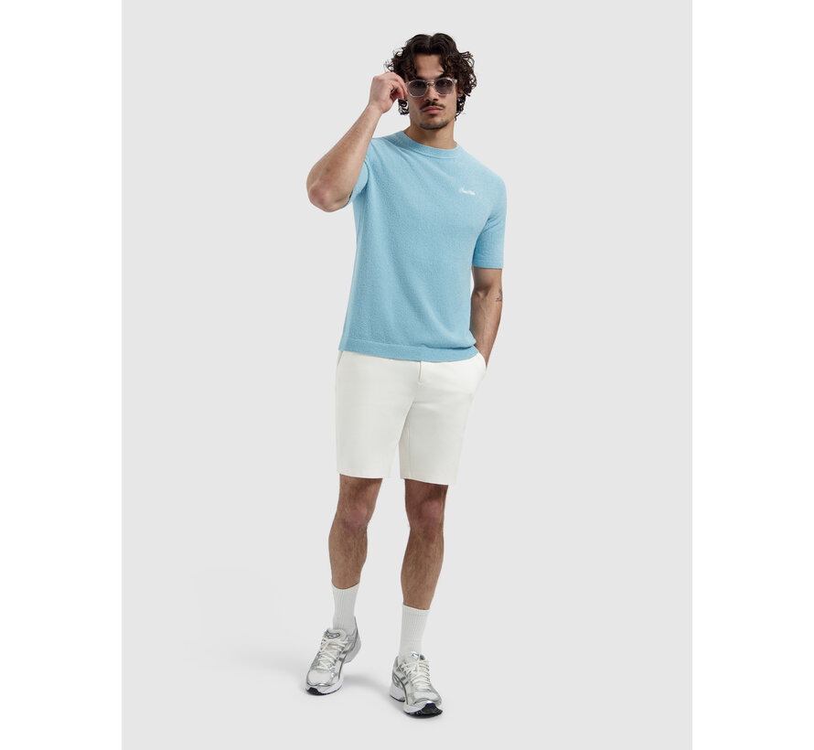 Knitted T-Shirt Bouclé Sky Blue (26010819 - 99)