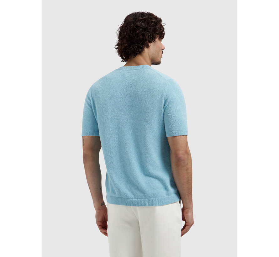 Knitted T-Shirt Bouclé Sky Blue (26010819 - 99)