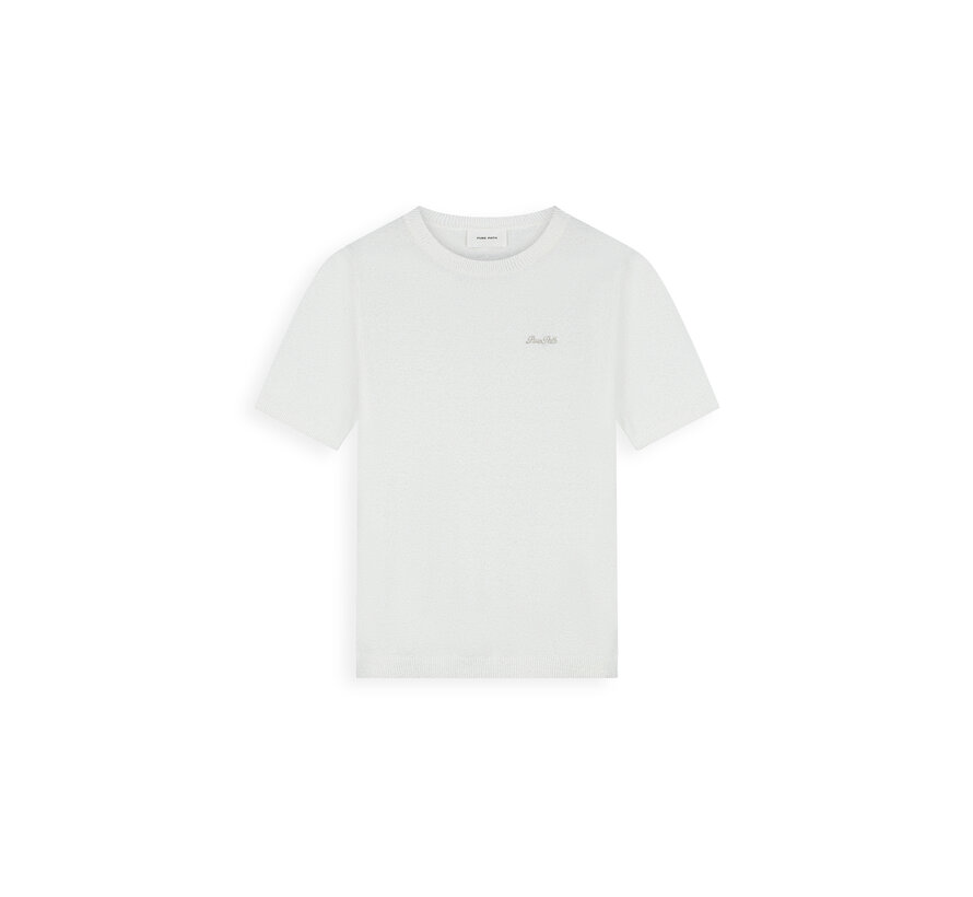 Knitted T-Shirt Bouclé Offwhite (26010819 - 45)