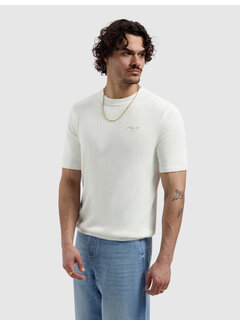 Pure Path Knitted T-Shirt Bouclé Offwhite (26010819 - 45)