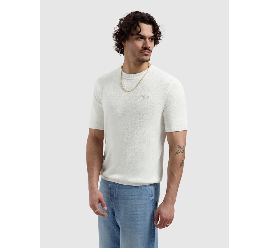 Knitted T-Shirt Bouclé Offwhite (26010819 - 45)