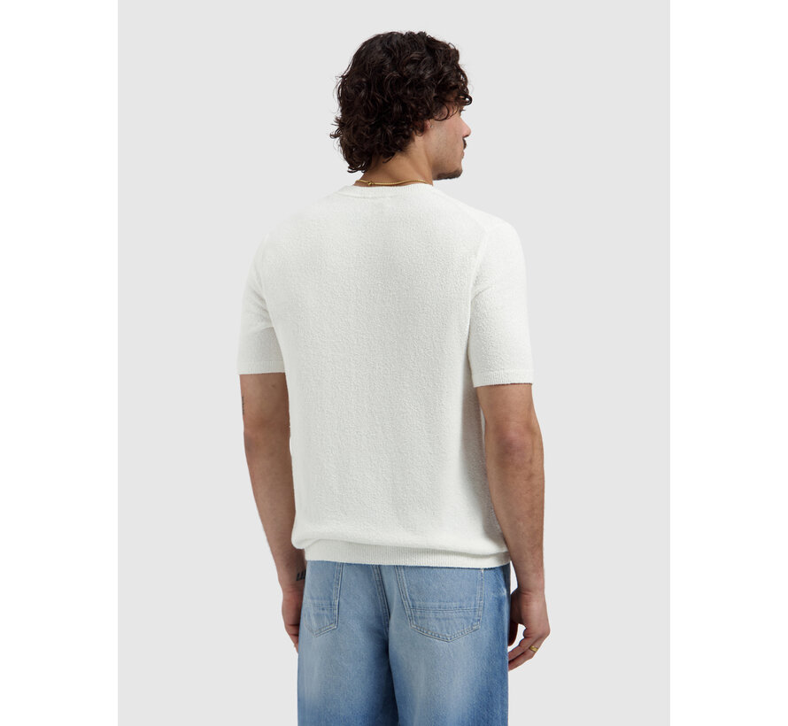 Knitted T-Shirt Bouclé Offwhite (26010819 - 45)