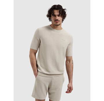 Pure Path Knitted T-Shirt Bouclé Sand (26010819 - 46)