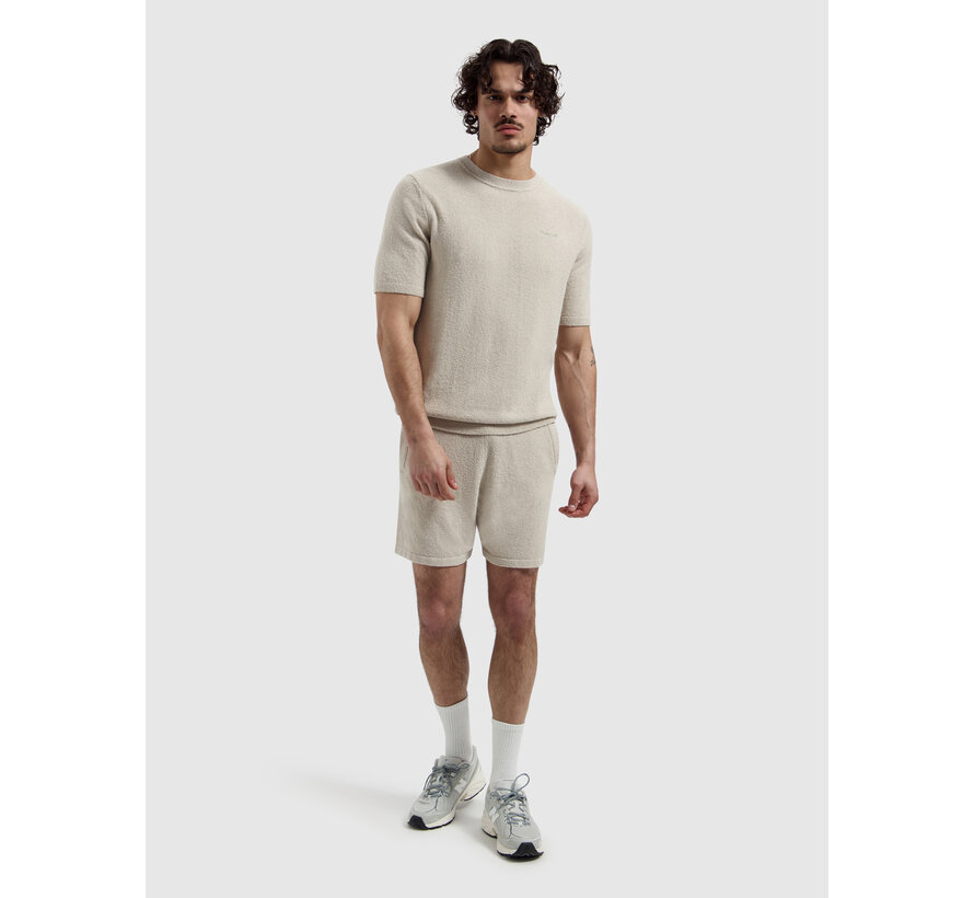 Knitted T-Shirt Bouclé Sand (26010819 - 46)