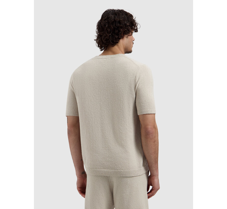 Knitted T-Shirt Bouclé Sand (26010819 - 46)