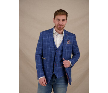 A Fish Named Fred Colbert Blazer Travel Check Navy (33.102 - 604)