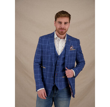 A Fish Named Fred Colbert Blazer Travel Check Navy (33.102 - 604)